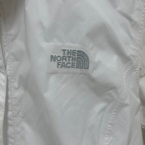 The North Face HyVent White Hooded Rain Jacket Womens XL Lightweight Waterproof - Picture 6 of 10